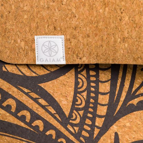 Covoraș de yoga pentru femei Gaiam Printed Cork Mandala maro 63495