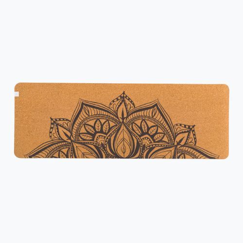 Covoraș de yoga pentru femei Gaiam Printed Cork Mandala maro 63495