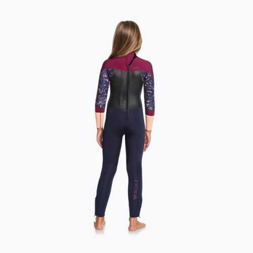 Spumă de înot pentru copii ROXY 3/2 Syncro Teeny BZ FLT 2021 dark navy/red plum/sunset glow