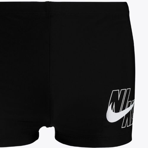 Boxeri de înot Nike Logo Aquashort pentru bărbați, negru NESSA547-001