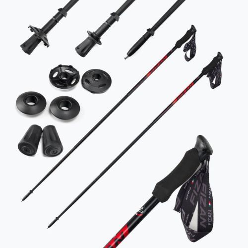 FIZAN Compact trekking poles roșu S20 7104