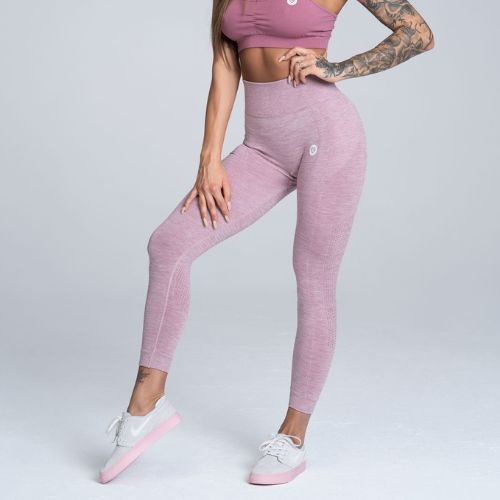 Jambiere pentru femei Gym Glamour fără cusur roz 197