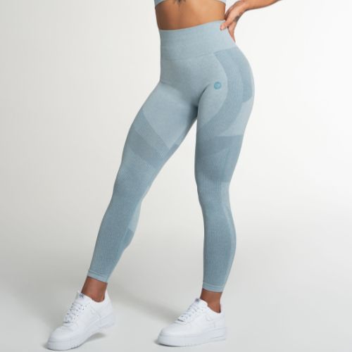 Colanți de antrenament pentru femei Gym Glamour Blue Fusion 336