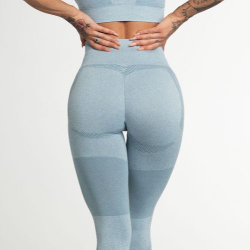 Colanți de antrenament pentru femei Gym Glamour Blue Fusion 336