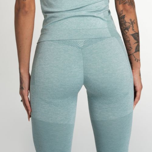 Colanți de antrenament pentru femei Gym Glamour Green Fusion 337