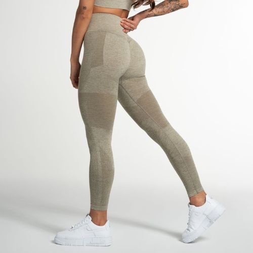Colanți de antrenament pentru femei Gym Glamour Khaki Fusion 333