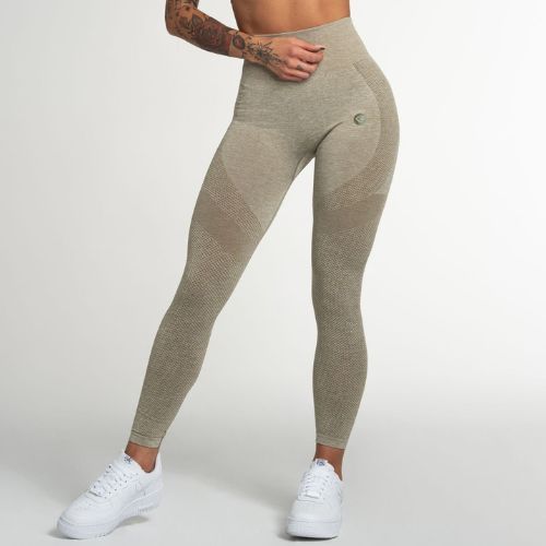 Colanți de antrenament pentru femei Gym Glamour Khaki Fusion 333
