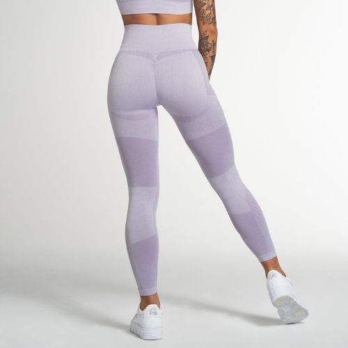 Colanți de antrenament pentru femei Gym Glamour Lavender Fusion 335