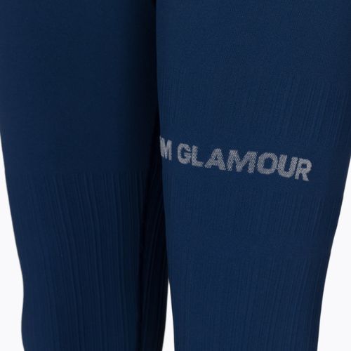 Colanți de antrenament pentru femei Gym Glamour Push Up Classic Blue 313