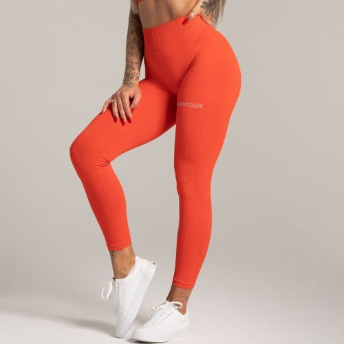 Colanți de antrenament pentru femei Gym Glamour Push Up Coral 369