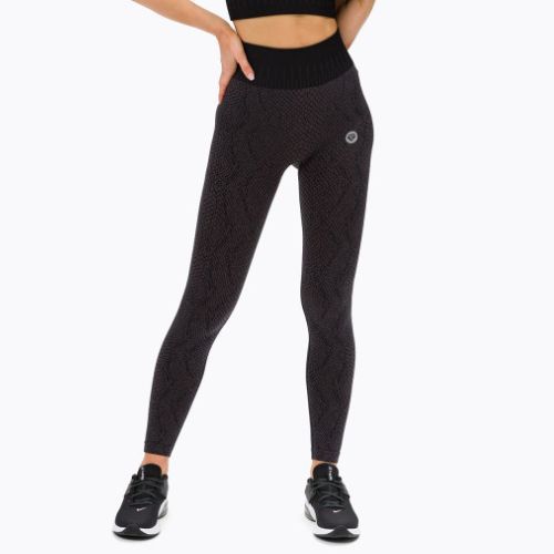 Jambiere pentru femei Gym Glamour snake gri 365