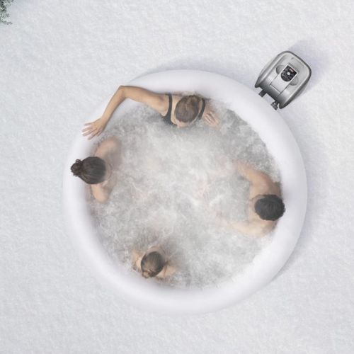 Bestway Lay-Z-Spa Bazin gonflabil cu hidromasaj Havana alb-negru 60035