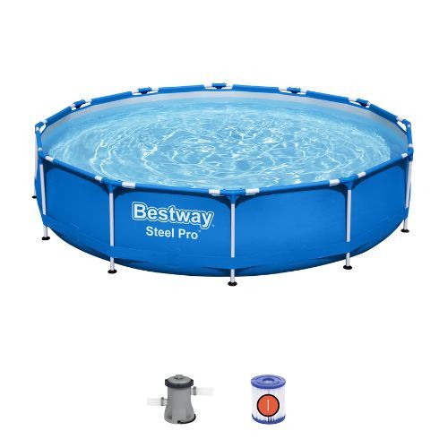 Bestway Steel Pro rotund pentru piscină albastru 56679