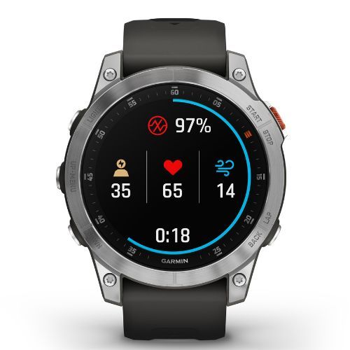 Ceas sport Garmin Epix 2 Hrm Elevate Ox argintiu 010-02582-01