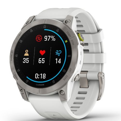 Ceas sport Garmin Epix 2 Sapphire HRM Elevate Ox alb 010-02582-21