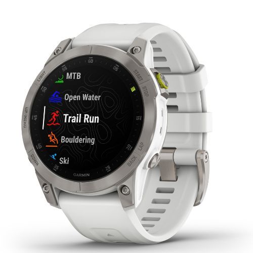 Ceas sport Garmin Epix 2 Sapphire HRM Elevate Ox alb 010-02582-21
