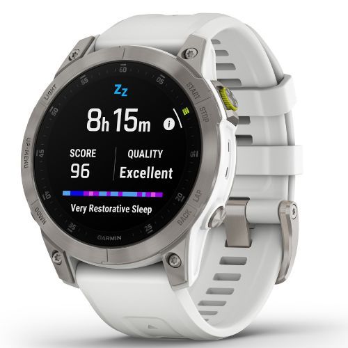 Ceas sport Garmin Epix 2 Sapphire HRM Elevate Ox alb 010-02582-21