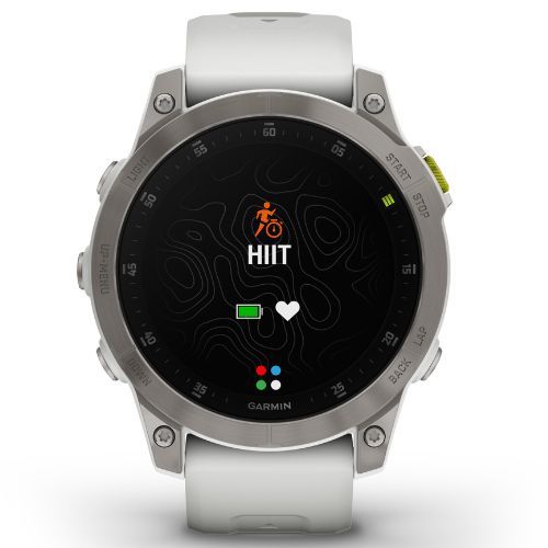 Ceas sport Garmin Epix 2 Sapphire HRM Elevate Ox alb 010-02582-21