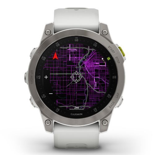 Ceas sport Garmin Epix 2 Sapphire HRM Elevate Ox alb 010-02582-21