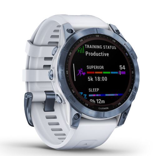 Ceas sport Garmin Fenix 7 Sapphire Solar Hrm Elevate Ox albastru 010-02540-25