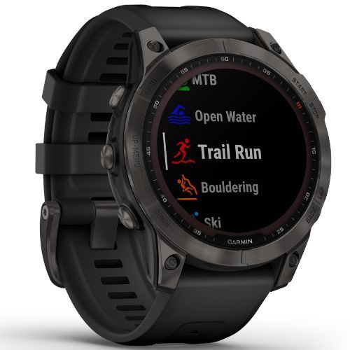 Ceas sport Garmin Fenix 7 Sapphire Solar Hrm Elevate Ox negru 010-02540-21