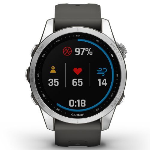 Ceas sport Garmin Fenix 7S Hrm Elevate Ox argintiu 010-02539-03