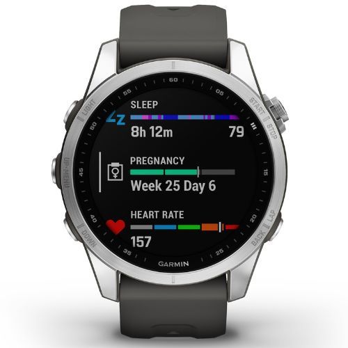 Ceas sport Garmin Fenix 7S Hrm Elevate Ox argintiu 010-02539-03