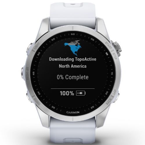 Ceas sport Garmin Fenix 7S Hrm Elevate Ox argintiu 010-02539-03