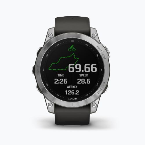 Ceas sport Garmin Fenix 7 Hrm Elevate Ox argintiu 010-02540-01