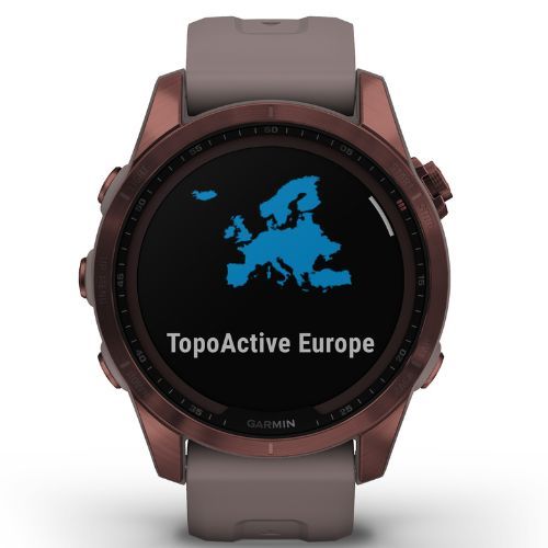 Ceas sport Garmin Fenix 7S Sapphire Solar Hrm Elevate Ox maro 010-02539-29
