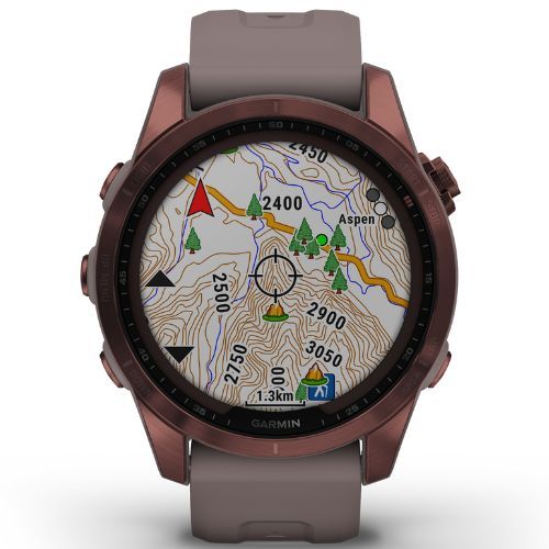 Ceas sport Garmin Fenix 7S Sapphire Solar Hrm Elevate Ox negru 010-02539-25