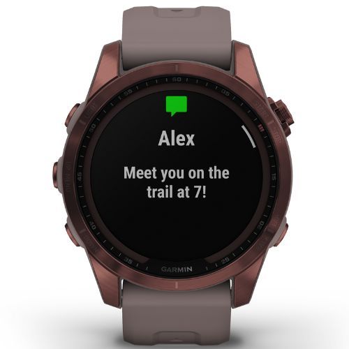Ceas sport Garmin Fenix 7S Sapphire Solar Hrm Elevate Ox maro 010-02539-29