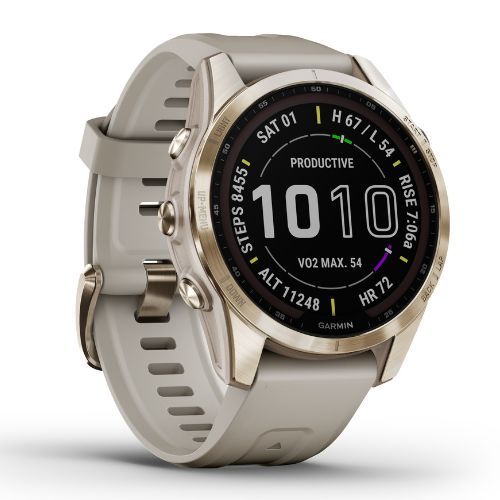 Ceas sport Garmin Fenix 7S Sapphire Solar Hrm Elevate Ox galben 010-02539-21