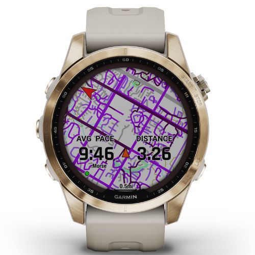 Ceas sport Garmin Fenix 7S Sapphire Solar Hrm Elevate Ox galben 010-02539-21