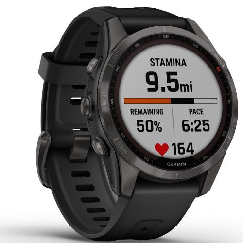 Ceas sport Garmin Fenix 7S Sapphire Solar Hrm Elevate Ox negru 010-02539-25