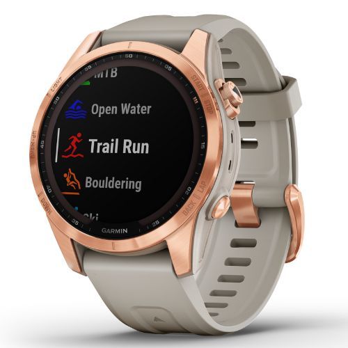 Ceas sport Garmin Fenix 7S Solar Hrm Elevate Ox auriu 010-02539-11