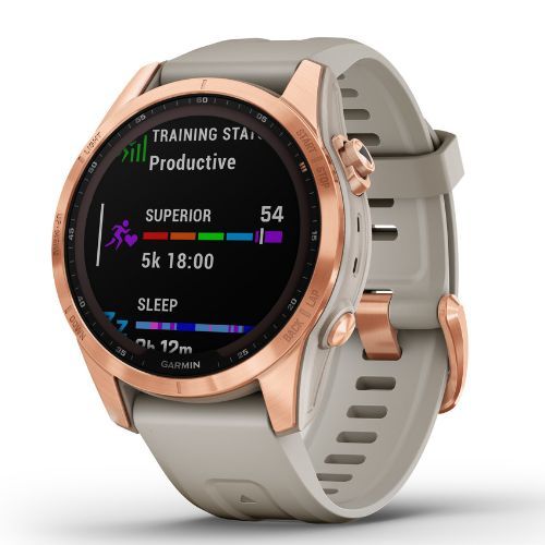 Ceas sport Garmin Fenix 7S Solar Hrm Elevate Ox auriu 010-02539-11