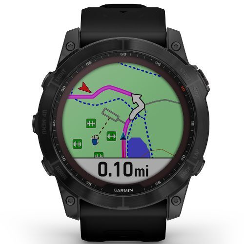 Ceas sport Garmin Fenix 7X Sapphire Solar Hrm Elevate Ox negru 010-02541-23