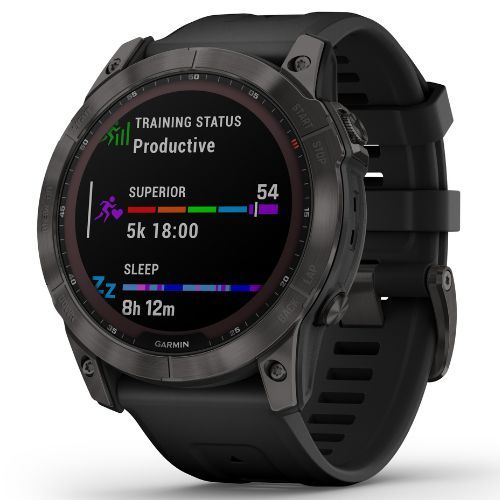 Ceas sport Garmin Fenix 7X Sapphire Solar Hrm Elevate Ox negru 010-02541-11