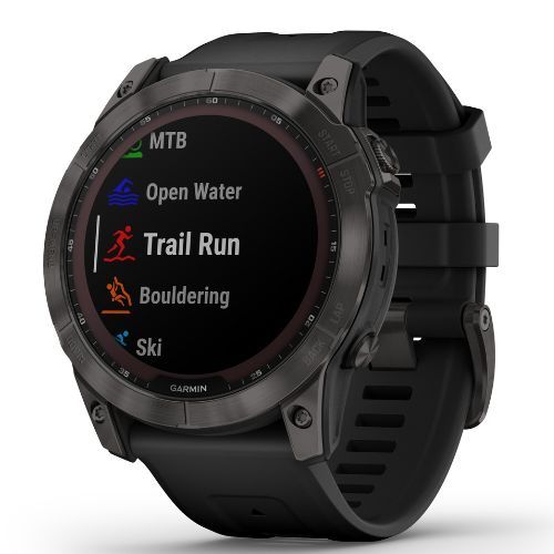 Ceas sport Garmin Fenix 7X Sapphire Solar Hrm Elevate Ox negru 010-02541-11