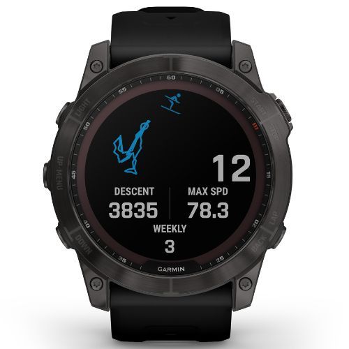 Ceas sport Garmin Fenix 7X Sapphire Solar Hrm Elevate Ox negru 010-02541-11