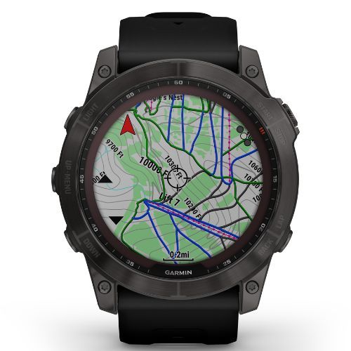 Ceas sport Garmin Fenix 7X Sapphire Solar Hrm Elevate Ox negru 010-02541-11