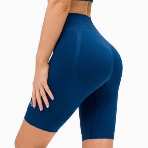 Colanți scurți de antrenament pentru femei Gym Glamour Push Up Classic Blue 317