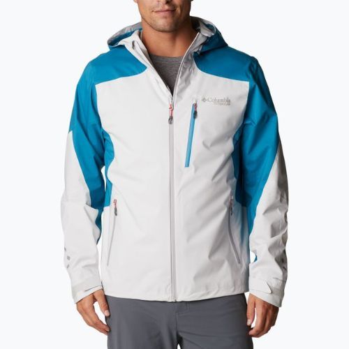 Jachetă softshell pentru bărbați Columbia Titan Pass 2.5L 043 albastru/gri 1888941