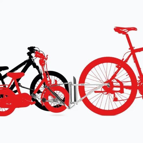FollowMe bară de remorcare pentru biciclete argintie FM-100.100
