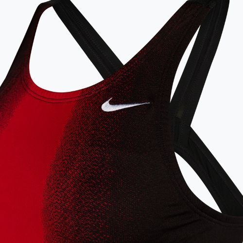 Costum de baie dintr-o singură piesă pentru femei Nike Fade Sting negru și roșu NESS8050-614