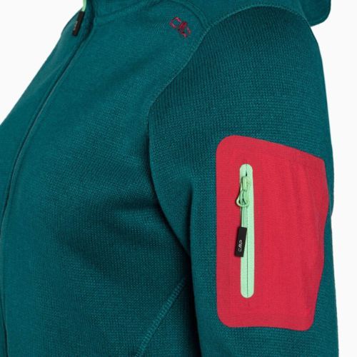 Hanorac din fleece CMP Fix 12EG pentru femei, verde 3H19826/12EG/D36