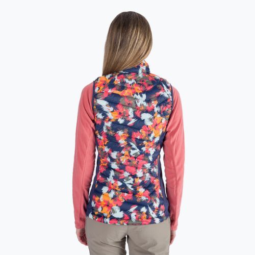 Columbia Powder Pass 469 de damă cu fermoar fără mâneci de culoare albastru marin cu model 1832222