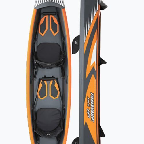 2 persoane de înaltă presiune de înaltă presiune caiac gonflabile 14'5 'AquaMarina Tomahawk gri Air-K 440