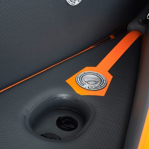 2 persoane de înaltă presiune de înaltă presiune caiac gonflabile 14'5 'AquaMarina Tomahawk gri Air-K 440